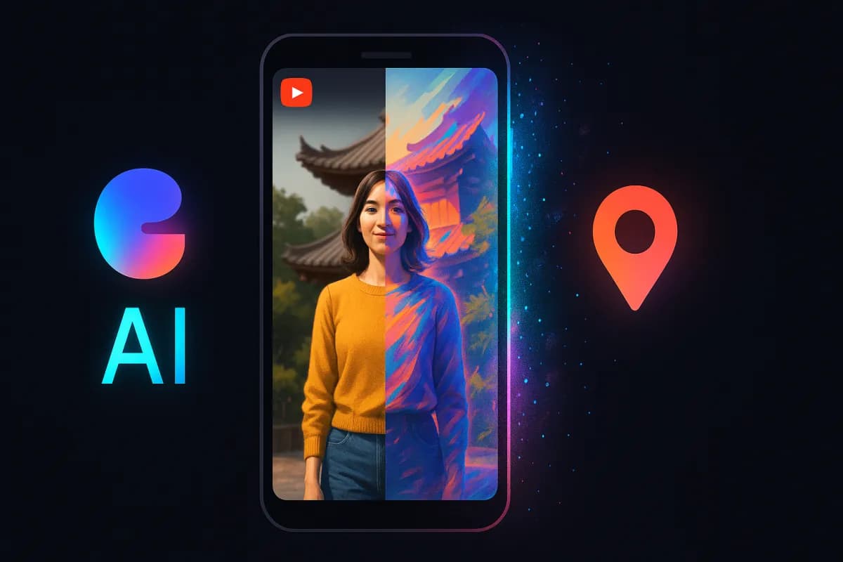 YouTube Gemini Omni remix Shorts IA generativa Featured Places locais Google I/O 2026 transformação prompt descoberta criadores