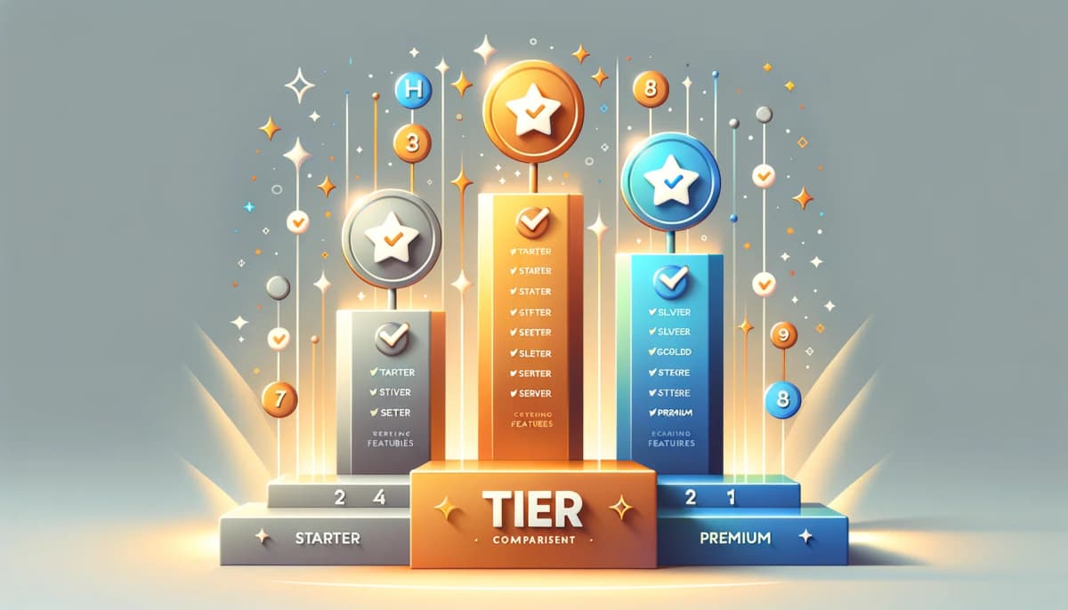 Comparison of Starter, Pro, and Premium tiers for Comentários Facebook