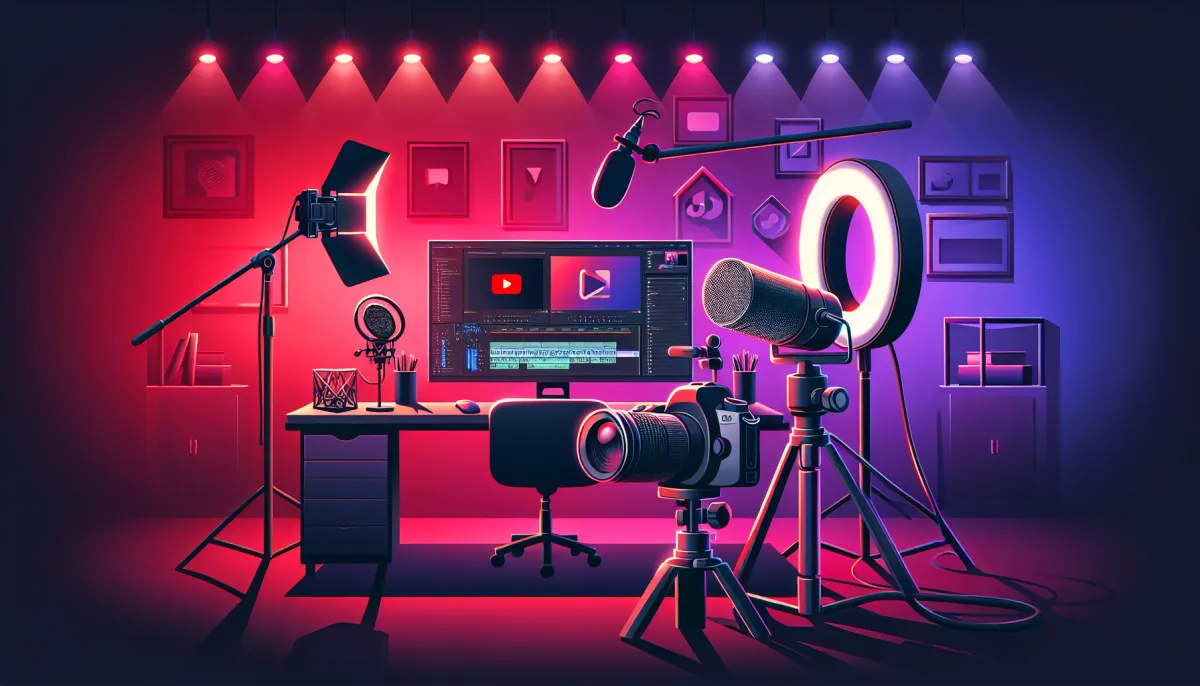 Setup profissional de estúdio dos top youtubers brasileiros em 2026